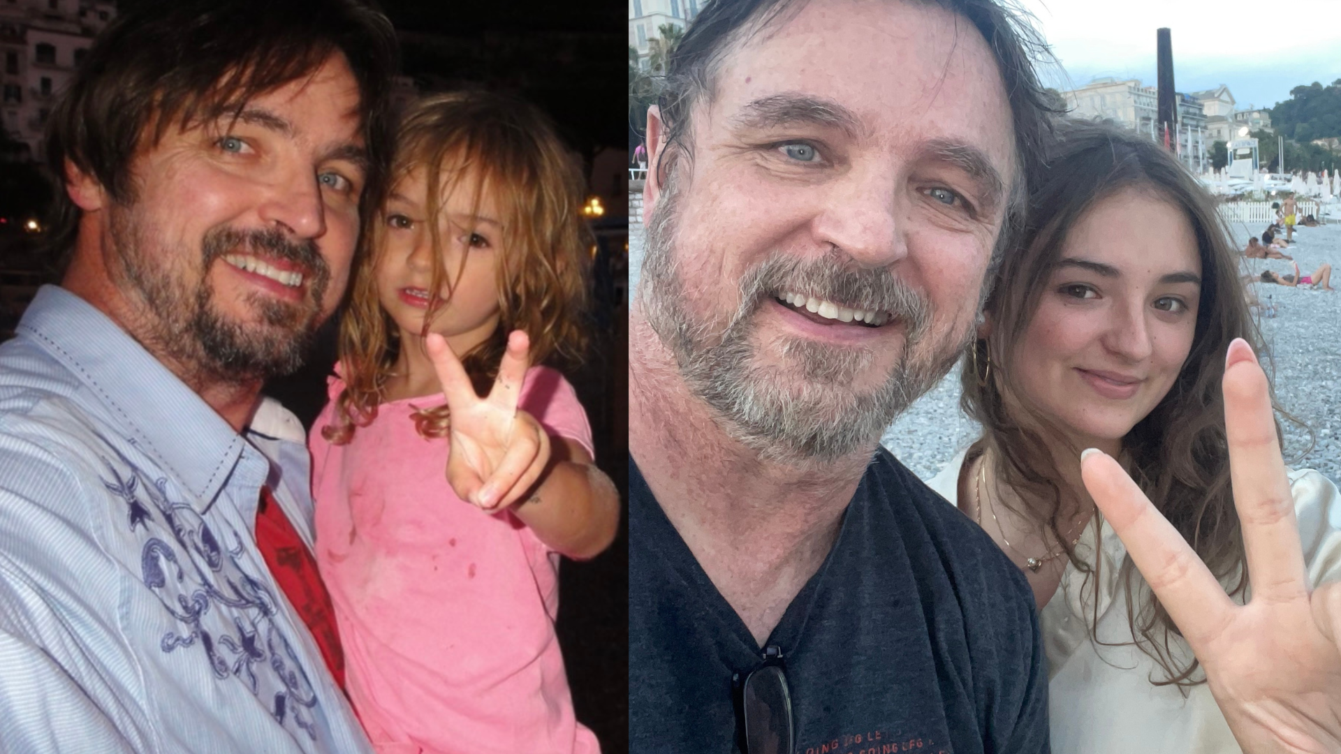 David and Reina Stem, 14 years apart
